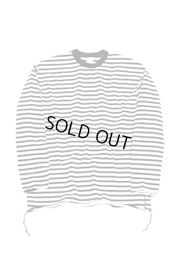 画像1: have a good day　Border loose long sleeve tee（White×Black） (1)