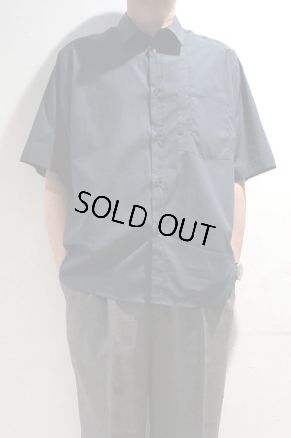 画像1: STILL BY HAND　COTTON S/S SHIRT(BLUE CHARCOAL) (1)