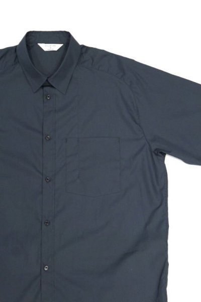 画像2: STILL BY HAND　COTTON S/S SHIRT(BLUE CHARCOAL)