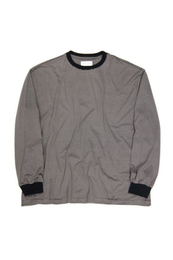 画像1: MANUAL ALPHABET　MINI BORDER WIDE L/S TEE（BLACK） (1)