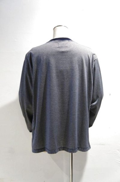 画像1: MANUAL ALPHABET　MINI BORDER WIDE L/S TEE（NAVY）