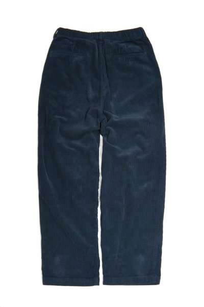 画像1: STILL BY HAND　GARMENT DYED CORDUROY EASY SLACKS(TEAL BLUE)