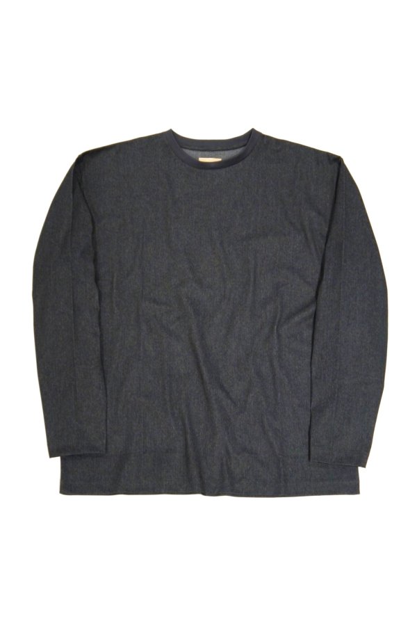 画像1: LAMOND　TRICOT WIDE LONG TEE(CHARCOAL杢) (1)