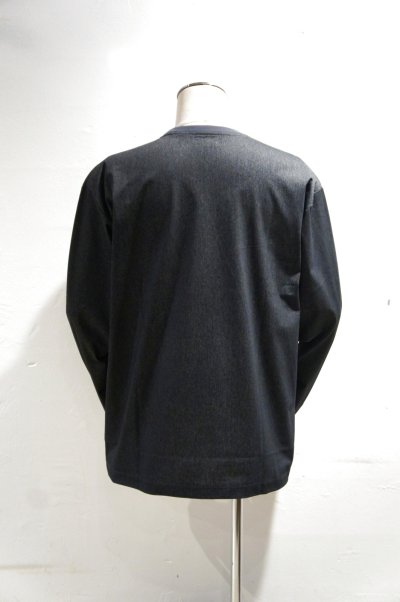 画像1: LAMOND　TRICOT WIDE LONG TEE(CHARCOAL杢)