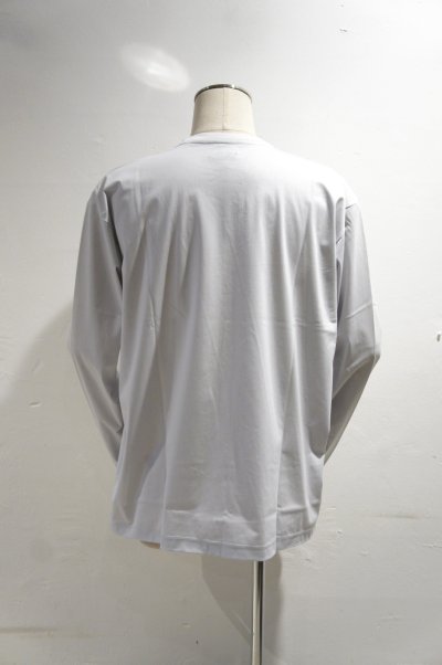 画像1: LAMOND　TRICOT WIDE LONG TEE(WHITE GRAY)