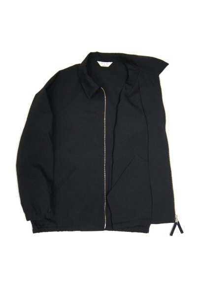 画像3: STILL BY HAND　POLYESTER ZIP UP BLOUSON(INK BLACK)