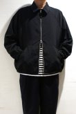 画像3: STILL BY HAND　POLYESTER ZIP UP BLOUSON(INK BLACK) (3)