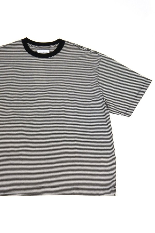 画像1: MANUAL ALPHABET　MINI BORDER WIDE S/S TEE（BLACK） (1)