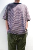 画像4: MANUAL ALPHABET　MULTI BORDER S/S TEE（NAVY/WINE） (4)