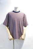 画像2: MANUAL ALPHABET　MULTI BORDER S/S TEE（NAVY/WINE） (2)