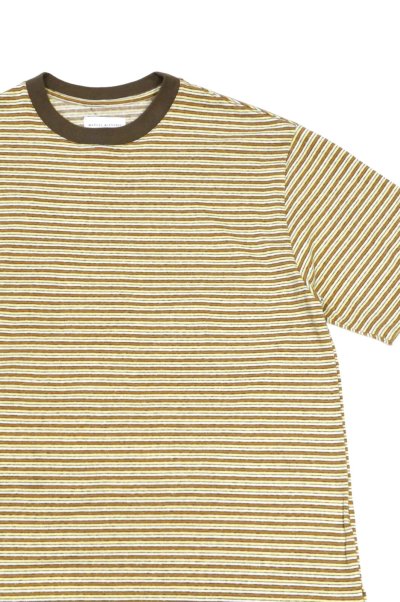 画像2: MANUAL ALPHABET　MULTI BORDER S/S TEE（YELLOW/BROWN）